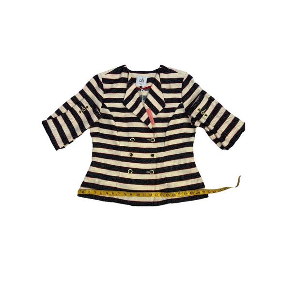 Cabi Love Carol Womens Multicolor Nautical Striped Button Blazer Jacket Size 10 - Picture 11 of 16